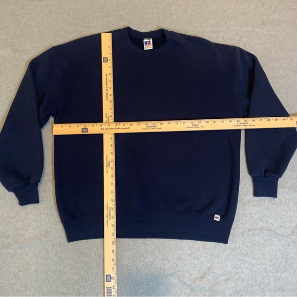 Vintage Men’s XL Made in U.S.A Blank Russell Athletic Navy Crewneck - Picture 3 of 6
